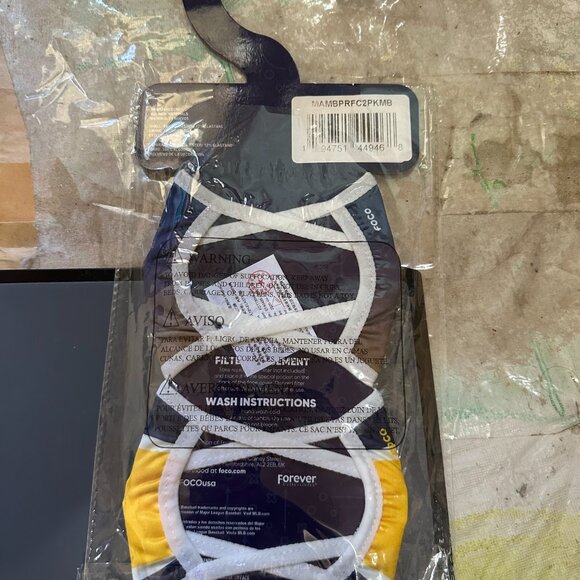 Milwaukee Brewers Face Cover Mask 2 Pack Washable Reuseable Unisex - Picture 2 of 4